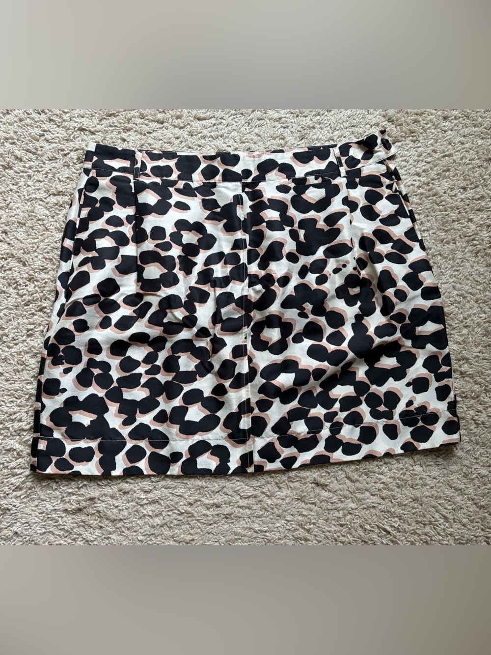 See By Chloé Leopard Print Skirt in Cream, Black & Tan
